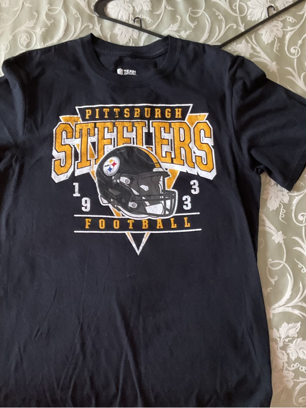 NFL Black Team Apparel Graphic Tee with White Print